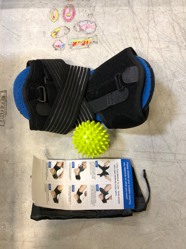 Photo 2 of 2021 Upgraded Plantar Fasciitis Brace, AiBast Night Splints for Plantar Fasciitis, Adjustable Ankle Brace Foot Drop Plantar Fasciitis Night Splint for Arch Foot Pain, Achilles Tendonitis Blue