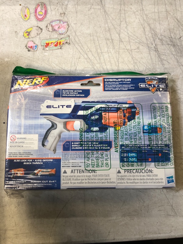 Photo 3 of NERF Disruptor Elite Blaster -- 6-Dart Rotating Drum, Slam Fire, Includes 6 Official Elite Darts -- for Kids, Teens, Adults (Amazon Exclusive)