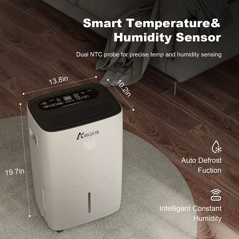 Photo 2 of 35-Pint Dehumidifier for Basement and Large Room - 2000 Sq. Ft. Quiet Dehumidifier for Medium to Large Capacity Room Home Bathroom Basements - Auto Continuous Drain Remove Moisture----factory sealed 