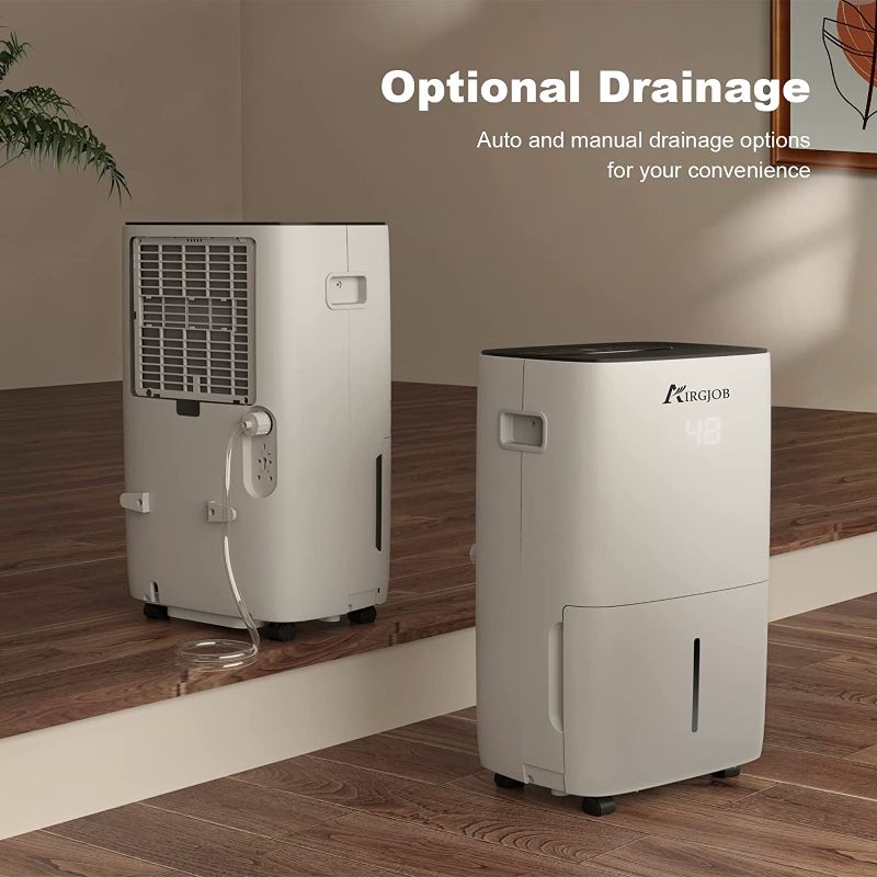 Photo 3 of 35-Pint Dehumidifier for Basement and Large Room - 2000 Sq. Ft. Quiet Dehumidifier for Medium to Large Capacity Room Home Bathroom Basements - Auto Continuous Drain Remove Moisture----factory sealed 