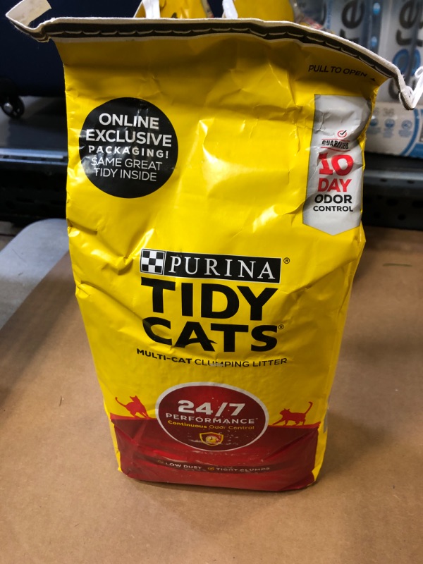 Photo 1 of 1 bag Purina Tidy Cats Clumping Cat Litter, 24/7 Performance, Clay Cat Litter, Recyclable Box - 13.33 lb. Bags
