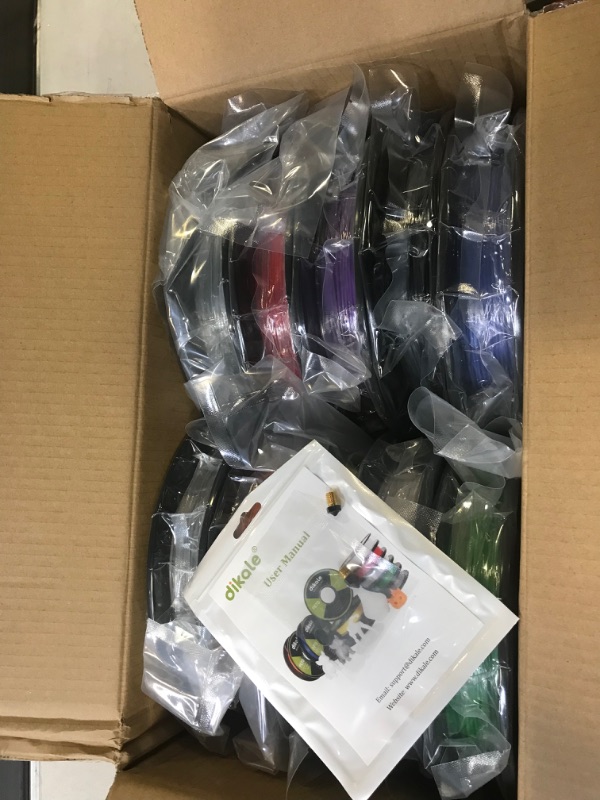Photo 1 of PETG 3D Printer Filament 1.75mm 10 Packs 0.5kg Bundle, dikale No Tangle Assorted Colors Multipack Filament, 500g per Spool, 10 Spools Set, in Total Weight 5 kg (11 lbs) 10 Colors PETG