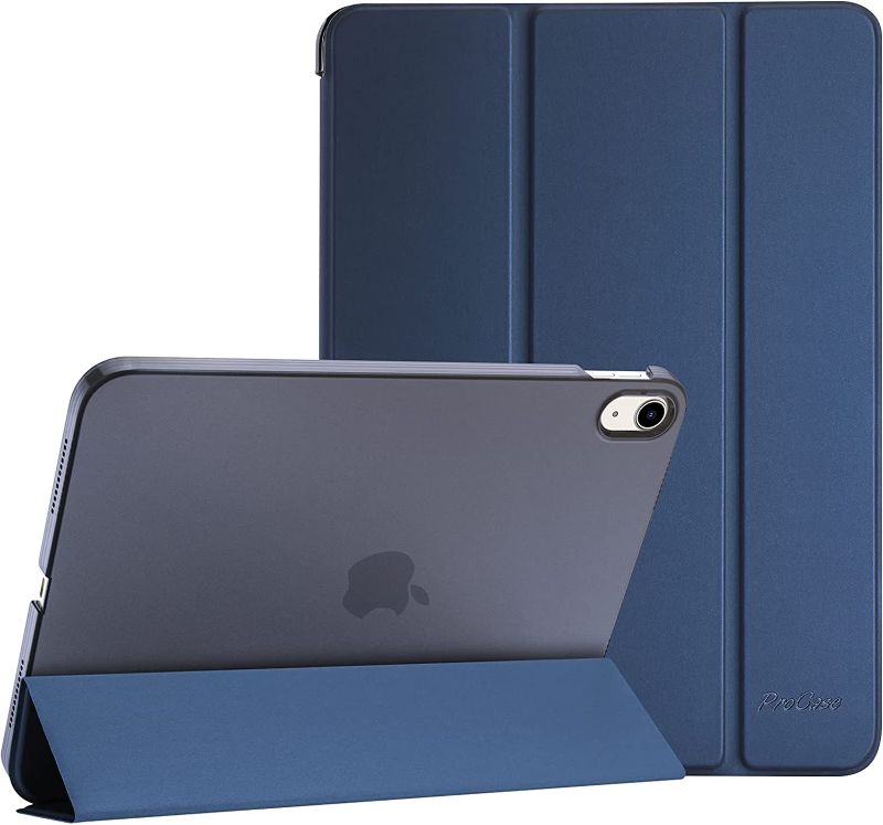 Photo 1 of ProCase for iPad 10th Generation Case 2022 iPad 10.9 Inch Case, iPad 10 Case Slim Stand Hard Shell Back Protective Smart Cover for 10.9” iPad 10th Gen 2022 Release A2696 A2757 A2777 -Darkblue
