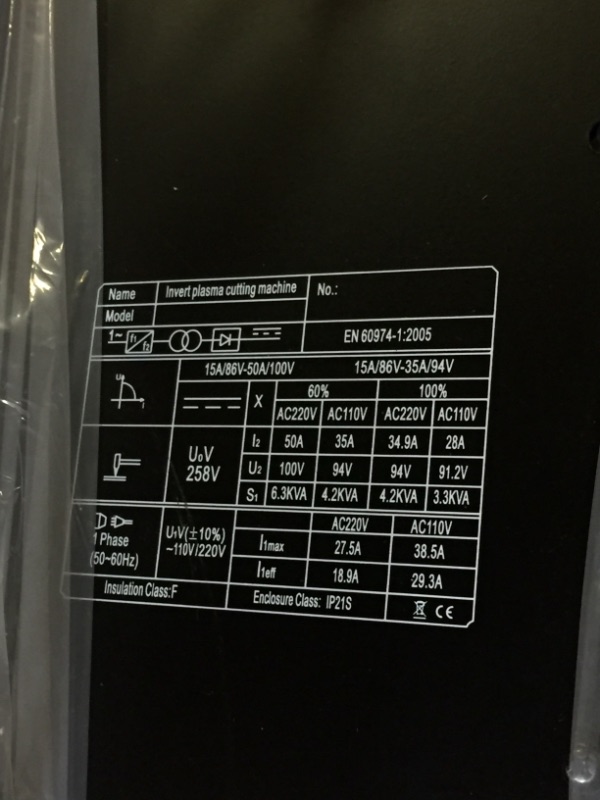 Photo 3 of Plasma Cutter with Pilot Arc, 50A Plasma Cutting Machine Dual Voltage 110/220V Plasma Cutter Equipment Inverter Technology 50/60Hz Clean Cutting Thickness 14mm (FC550DP)
