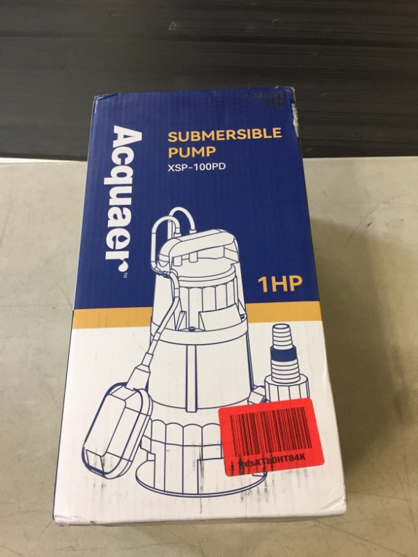 Photo 2 of Acquaer 1HP Submersible Sump Pump 4948GPH Drain Pump with Automatic Float Switch, Remove Clean/Dirty Water for Basement, Hot Tub, Pool, Garden Pond 1 HP