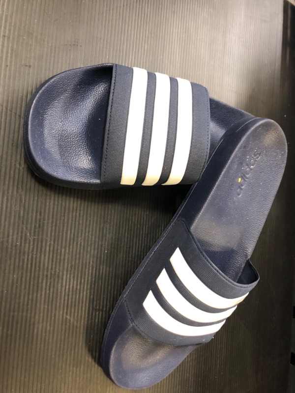 Photo 3 of adidas Men's Adilette Shower Slide Collegiate Navy/White/Collegiate Navy 13