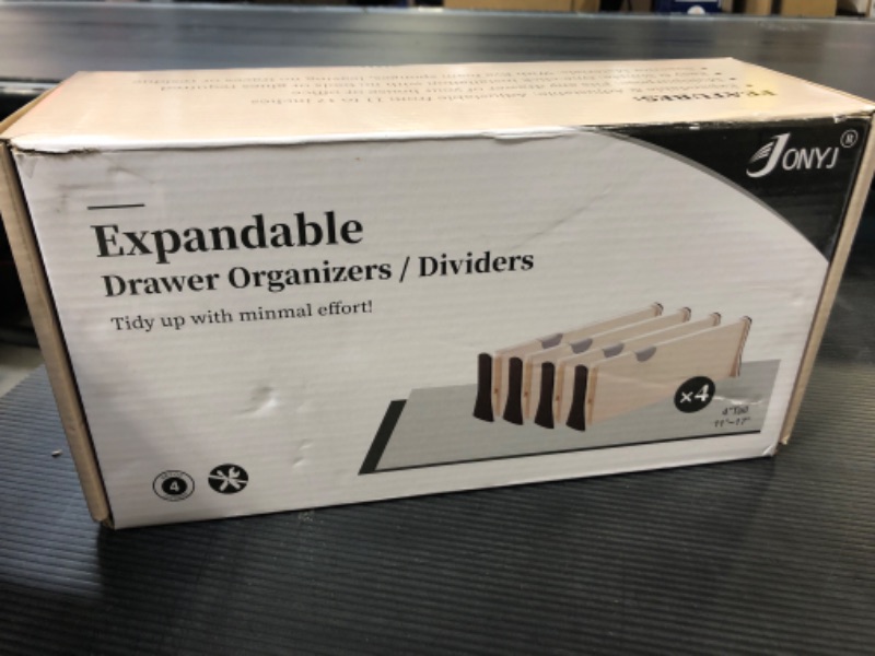Photo 4 of 4pcs Drawer Dividers Organizer Adjustable Separators 4"H Expandable 14.9 to 21"

