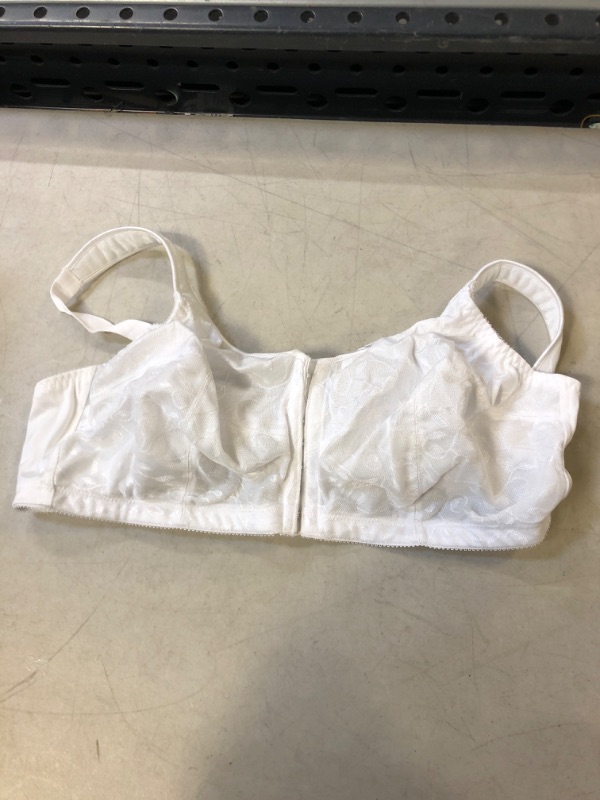 Photo 2 of Just My Size Women's Easy On Front Close Wirefree Bra MJ1107 46C White