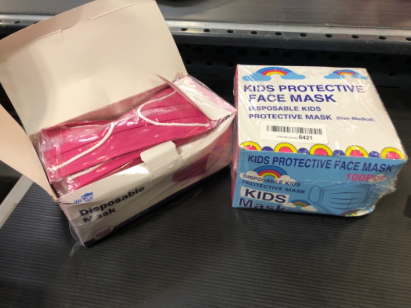 Photo 1 of 2 pack Disposable Face Mask Kids and Adults 