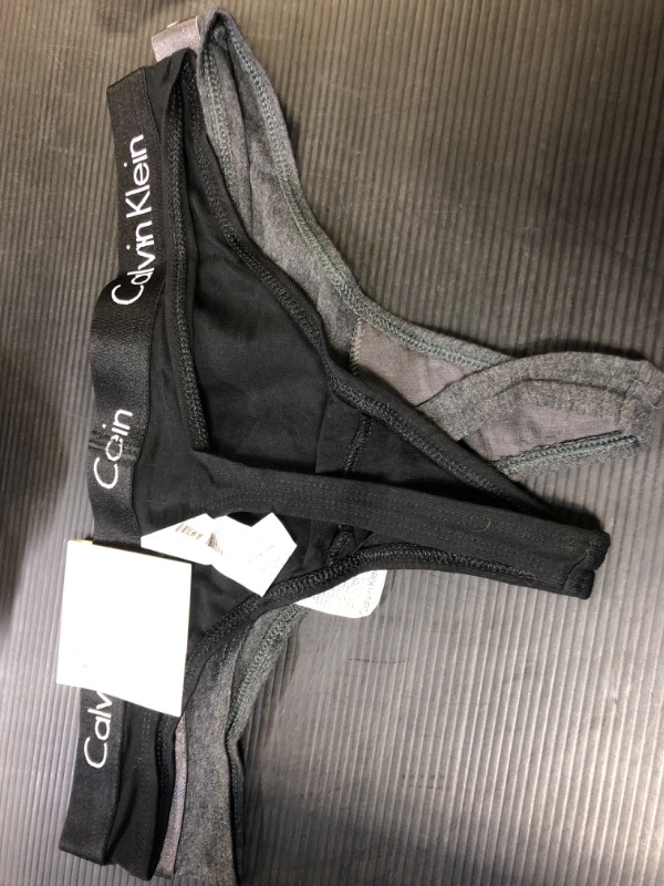 Photo 3 of Calvin Klein Underwear Women's 2 Pack Thong, Charcoal,size M
