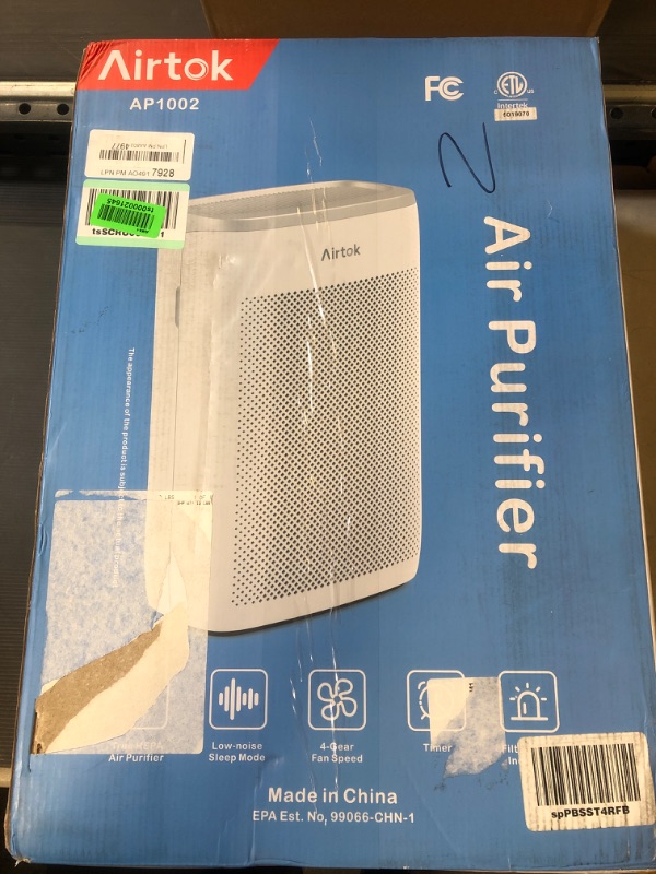 Photo 2 of AIRTOK Hepa Air Purifiers for Home Large Room up to 1100 ft² H13 True Filter 100% Ozone Free Air Cleaner for Smokers, Pet, Remove 99.99%Allergens, Dust, Odor, Smoke, Pollen (Available for California)