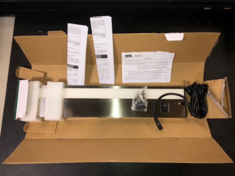 Photo 3 of NSL LED Under Cabinet Lighting Dimmable Hardwired or Plugged-in Installation - 3 Color Temperature Slide Switch - Warm White (2700K), Soft White (3000K), Cool White (4000K) - 9 Inch Satin Nickel /
