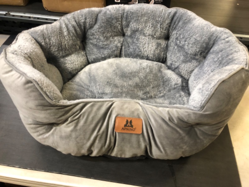 Photo 2 of Asvin Large Dog Bed for Large Dogs, Cat Beds for Indoor Cats, Extra Soft & Machine Washable with Anti-Slip & Water-Resistant Oxford Bottom, Grey, 35 inches
