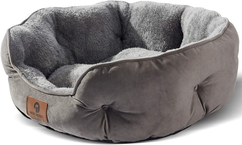 Photo 1 of Asvin Large Dog Bed for Large Dogs, Cat Beds for Indoor Cats, Extra Soft & Machine Washable with Anti-Slip & Water-Resistant Oxford Bottom, Grey, 35 inches
