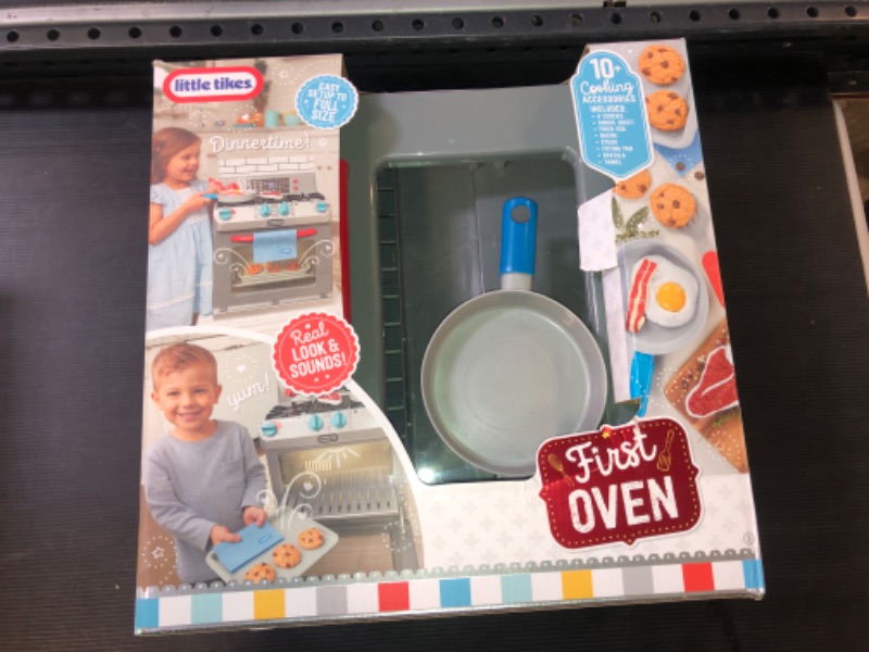 Photo 1 of Little Tikes First Oven Realistic Pretend Play Appliance for Kids, Play Kitchen with 11 Accessories and Realistic Cooking Sounds, Unique Toy Multi-Color, Ages 2+