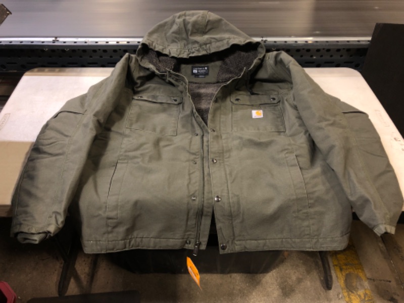 Photo 2 of CARHARTT RELAXED FIT SHERPA -LINED  JACKET - XL - GREEN