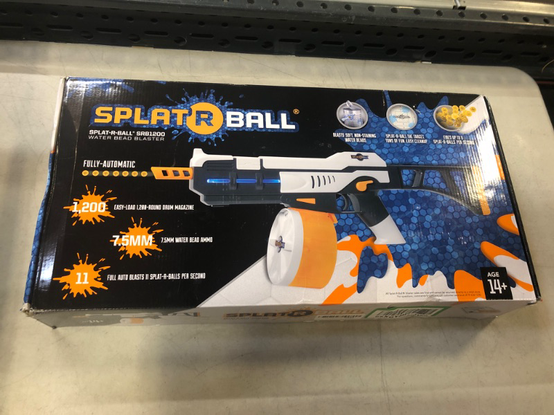 Photo 3 of SplatRball SRB1200 Full Auto Rechargeable Battery Powered Water Bead Gel Ball Blaster Kit. Splatter Ball Gun. Splat R Ball Electric Water Gel Blaster able to Shoot 11 Rounds per Second!