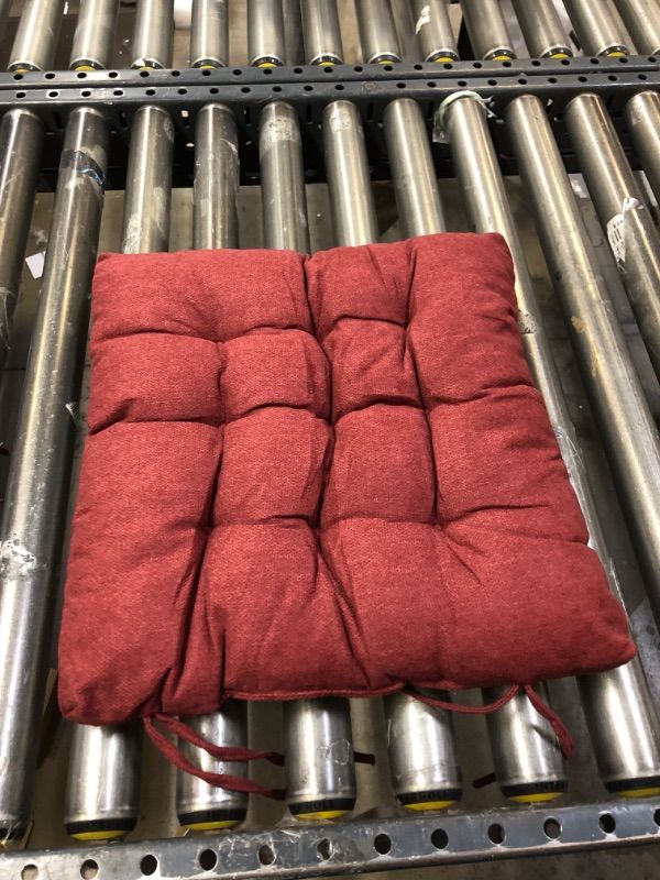 Photo 1 of 15" x 15" Square Patio Cushion, Color Burgundy --- No Box Packaging, Minor Use

