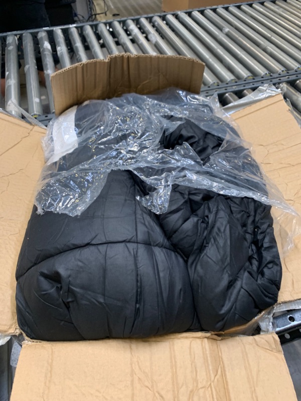 Photo 1 of 88" x 92" Black Comforter --- Box Packaging Damaged, Minor Use, Dirty From Previous Use
