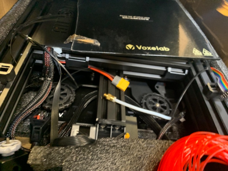 Photo 1 of Voxelab Aquila C2 3D Printer,Improved Alloy Metal Frame,FDM 3D Printer with Removable Build Platform,UL Certified Power Supply,Fully Open Source,Resume Printing,Build Volume 8.66x8.66x9.84in Aquila-C2 --- Box Packaging Damaged, Moderate Use, Scratches and