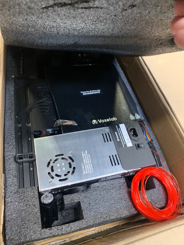 Photo 1 of Voxelab Aquila C2 3D Printer,Improved Alloy Metal Frame,FDM 3D Printer with Removable Build Platform,UL Certified Power Supply,Fully Open Source,Resume Printing,Build Volume 8.66x8.66x9.84in Aquila-C2 --- Box Packaging Damaged, Moderate Use, Scratches and