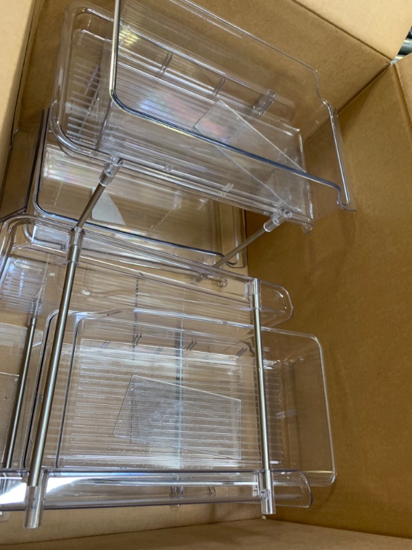 Photo 3 of 2 Tier Plastic Tray Drawers --- Box Packaging Damaged, Moderate Use, Scratches and Scuffs on Plastic
