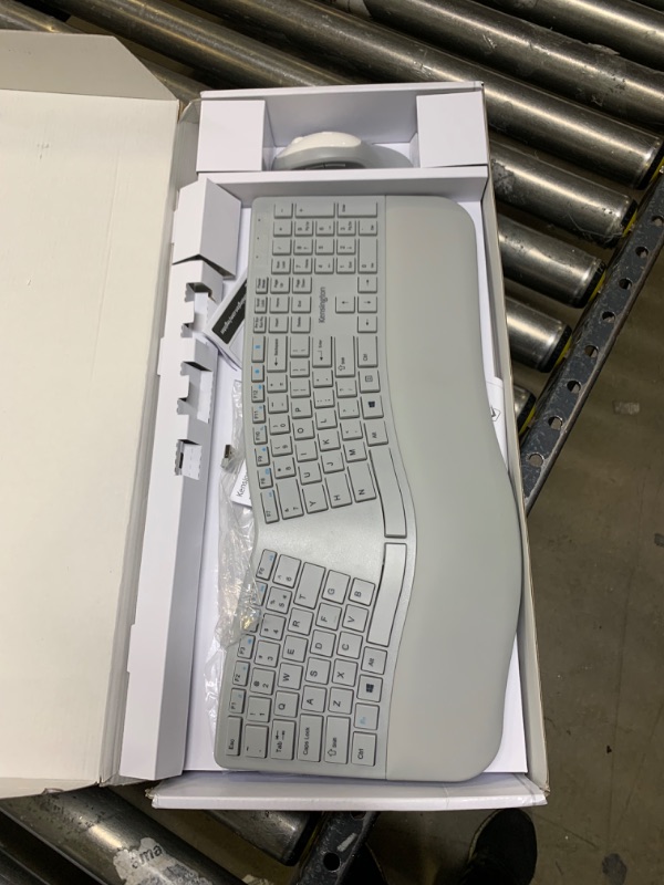 Photo 3 of Kensington Pro Fit Ergonomic Wireless Keyboard and Mouse - Grey (K75407US) --- Box Packaging Damaged, Item is New
