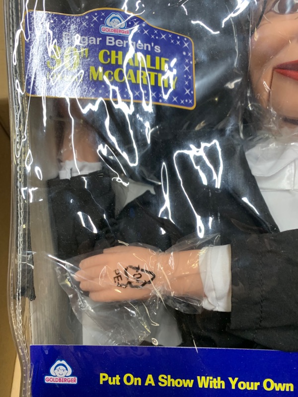 Photo 1 of Charlie McCarthy Dummy Ventriloquist Doll, Famous Celebrity Radio Personality Created by Edgar Bergen. Comes with E-Book 'How to Be a Ventriloquist' --- Box Packaging Damaged, Item is New

