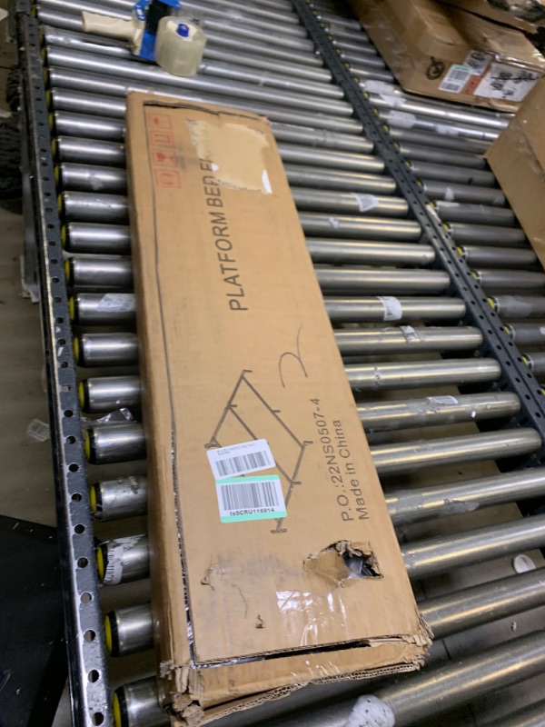 Photo 1 of 7" Platform Metal Bed Frame, Queen Size --- Box Packaging Damaged, Item is New
