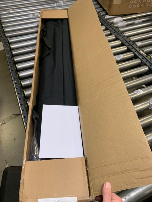Photo 1 of Projector Screen with Stand, 60 Inch Outdoor Projector Screen 16:9 and Stand, Portable Projector Screen with Aluminium Frame, Lightweight and Compact, Easy Setup, Idea for Home Cinema, Backyard Party --- Box Packaging Damaged, Item is New
