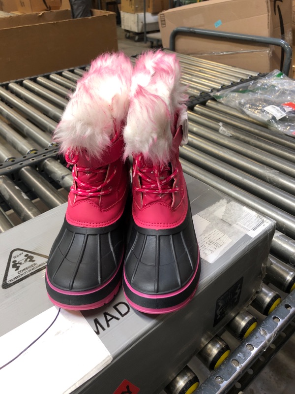 Photo 2 of DREAM PAIRS Boys Girls Mid Calf Winter Snow Boots Toddler/Little Kid/Big Kid 4 Big Kid Fuchsia