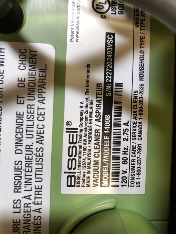 Photo 1 of BISSELL Little Green Multi-Purpose Portable Carpet and Upholstery Cleaner, 1400B
