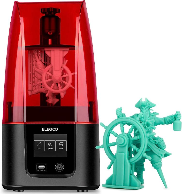 Photo 1 of ELEGOO Resin 3D Printer, Mars 3 MSLA 3D Printer with 6.66 inches Ultra 4K Monochrome LCD and Ultra-high Printing Accuracy, Print Size 143 × 89 × 175 mm³/5.62 × 3.5 × 6.8 in³
