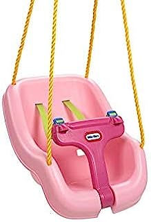 Photo 1 of Little Tikes Snug 'n Secure Pink Swing with Adjustable Straps, 2-in-1 for Baby and Toddlers Ages 9 Months - 4 Years --- Box Packaging Damaged, Minor Use

