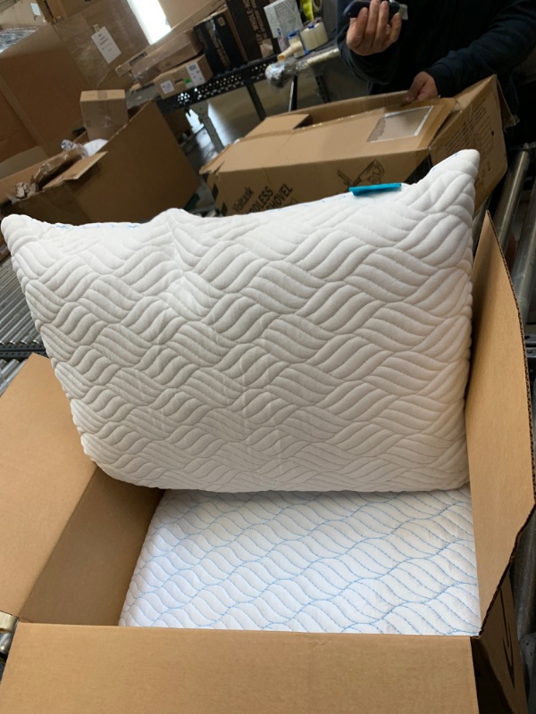 Photo 1 of 2 Pack of 14" x 21" Memory Foam Pillow inserts --- Box Packaging Damaged, Minor Use, Dirty From Previous Use
