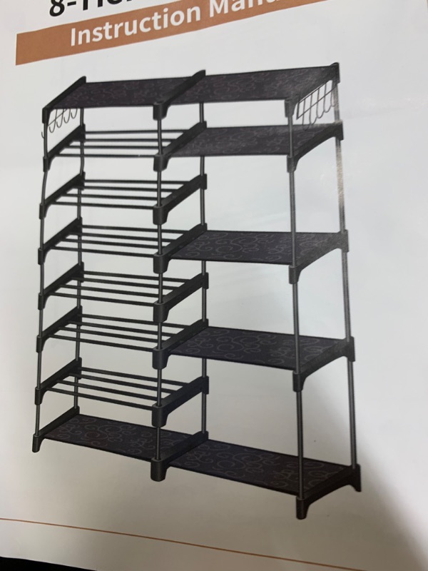 Photo 1 of Shoebal 8 Tier Shoe Rack --- Box Packaging Damaged, Moderate Use, Missing Parts
