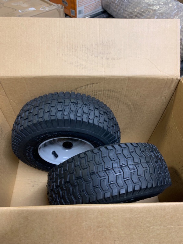 Photo 1 of 2 Pack of 13.5 Rubber Wheels --- Box Packaging Damaged, Minor Use
