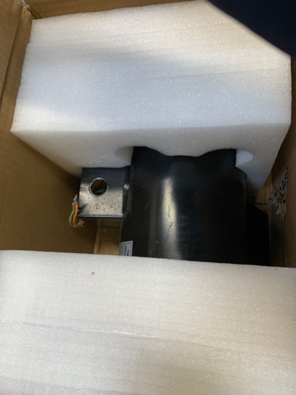 Photo 3 of 2HP Electric Motor 3450 RPM General Purpose Three Phase Motor 230V/460V 56C Frame 5/8"Shaft Diameter CW/CCW Rolled Steel Shell 60 HZ TEFC --- Box Packaging Damaged, Moderate Use, Dirty From Previous Use
