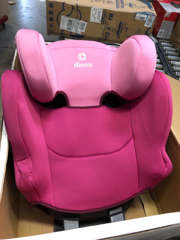 Photo 3 of Diono Cambria 2 XL, Dual Latch Connectors, 2-in-1 Belt Positioning Booster Seat, High-Back to Backless Booster with Space and Room to Grow, 8 Years 1 Booster Seat, Pink 2020 Pink