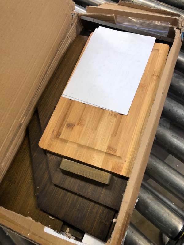 Photo 1 of HOMEKOKO Double Oversized Bread Box, Two-layer Extra Large Bread Box for Kitchen Counter, Wooden Large Capacity Bread Storage Bin with Cutting Board (Brown)
MISSING HARDWARE