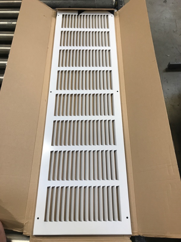 Photo 2 of 4" x 4" Return Air Grille - Sidewall and Ceiling - HVAC Vent Duct Cover Diffuser - [White] [Outer Dimensions: 5.75w X 5.75"h] 4 x 4 White