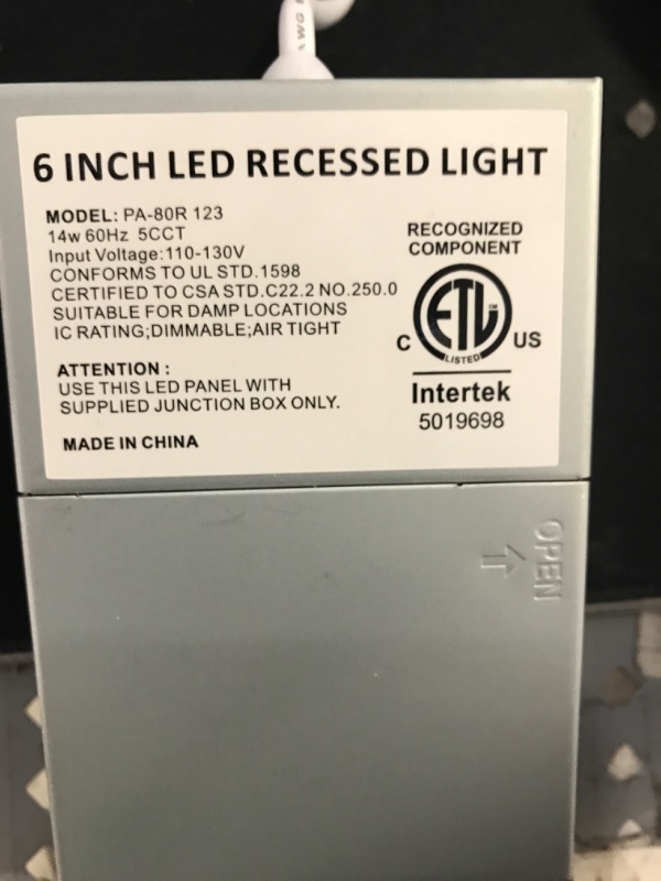 Photo 3 of 12 Pack 6 Inch Ultra- 5cctThin LED Recessed Ceiling Light with Junction Box