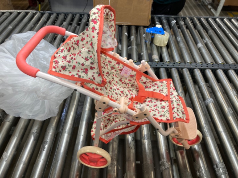 Photo 3 of Baby Doll Stroller for Dolls | Play Toy Doll Stroller for Toddlers 3 Year Old Girls Gift | Push Pram Baby Stroller for Dolls, Babydoll Stroller Jogger Baby Carriage for Dolls (Quality Floral Print)
