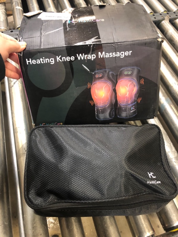 Photo 2 of Heated Knee Massager, 2PCS Heated Knee Brace Wrap with Vibration, Knee Warmer Heating Pad with 3 Temperature Modes & 3 Vibrational Modes for Relax