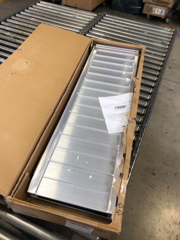Photo 2 of 4FT Wheelchair Ramp,Non-Slip Portable Aluminum Ramp for Wheelchairs Single Fold 600lbs for Steps Stairs and Thresholds?Stairs, Doorways, Scooter (28.2" W x 47.8" L) (Non-Skid 4FT) 1 Count (Pack of 1)