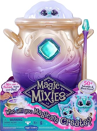 Photo 1 of Magic Mixies Magical Misting Cauldron with Interactive 8 inch Blue Plush Toy and 50+ Sounds and Reactions, Multicolor
