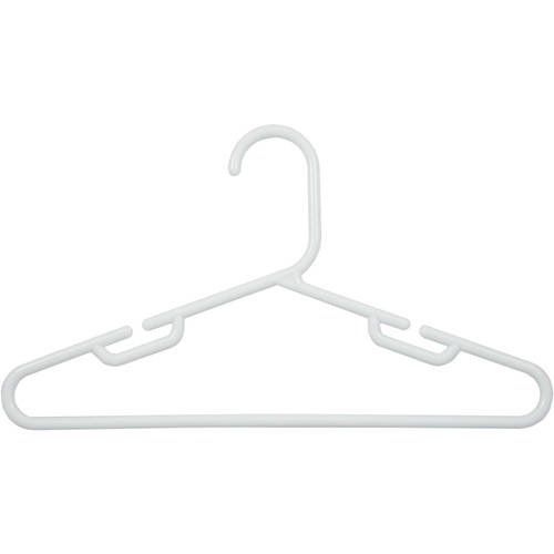 Photo 1 of Kid's Plastic Notched Clothing Hangers, 30 Pack, White