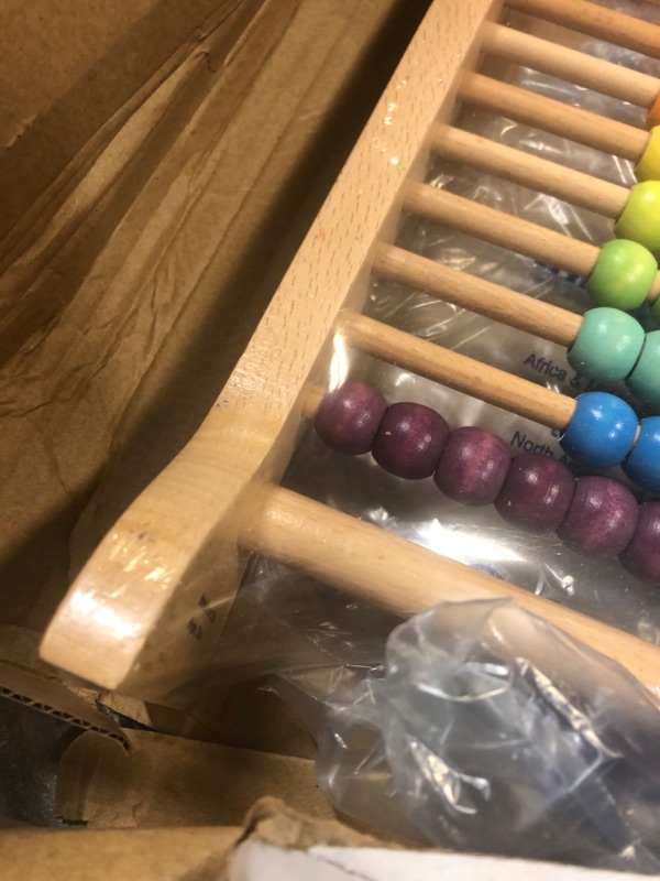 Photo 1 of Imagination Generation Wooden Abacus Classic Counting Tool, Counting Frame Educational Toy with 100 Colorful Beads