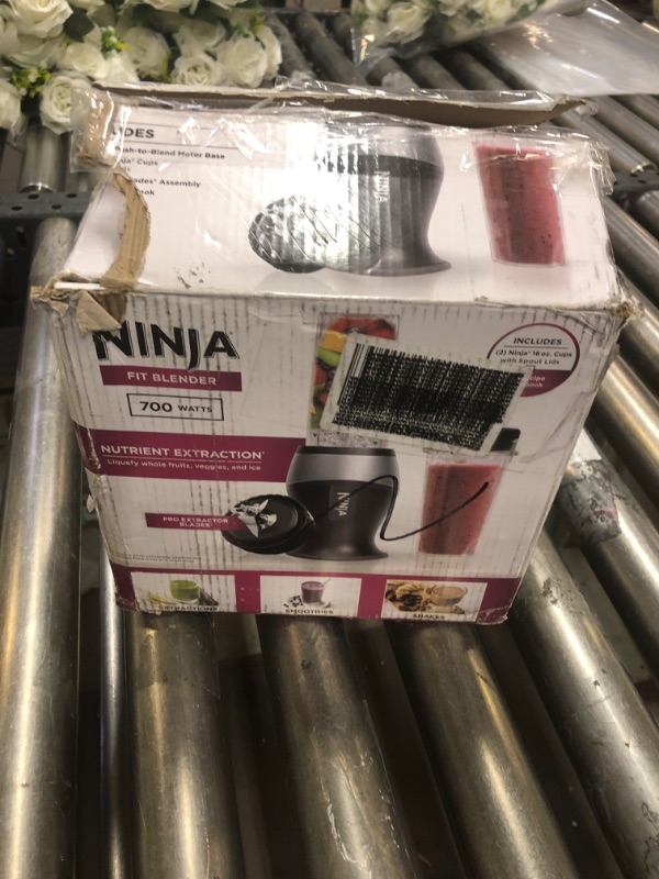 Photo 1 of Ninja Personal Blender for Shakes, Smoothies, Food Prep, and Frozen Blending with 700-Watt Base and (2) 16-Ounce Cups with Spout Lids (QB3001SS), Black 700 Watts 700 Watts
NEW - OPEN BOX