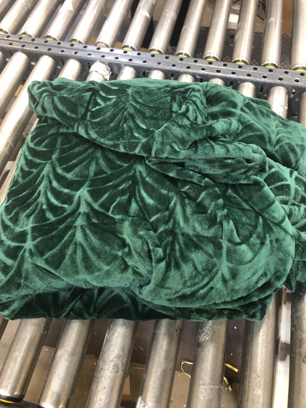 Photo 1 of 81 X 78 THROW BLANKET GREEN